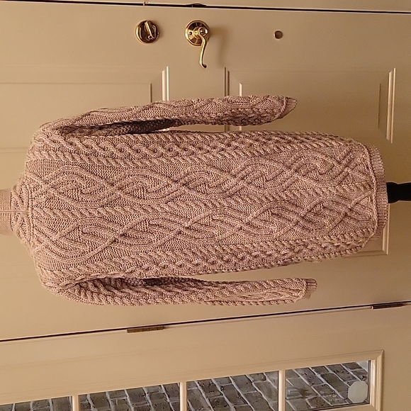 Aran Crafts 100% Irish wool cardigan Grey - Picture 6 of 7